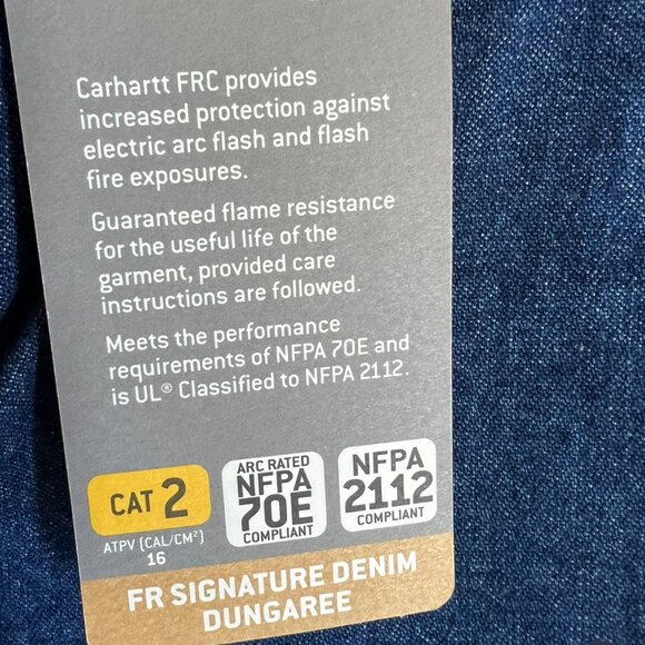 Carhartt NEW Flame Resistant Carpenter Utility Jeans Size 36 x 30 - Picture 16 of 16